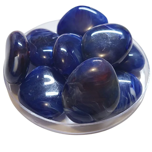 ARTSHOP Galets TIKA 19 galet Cobalt marbré 37MM x1