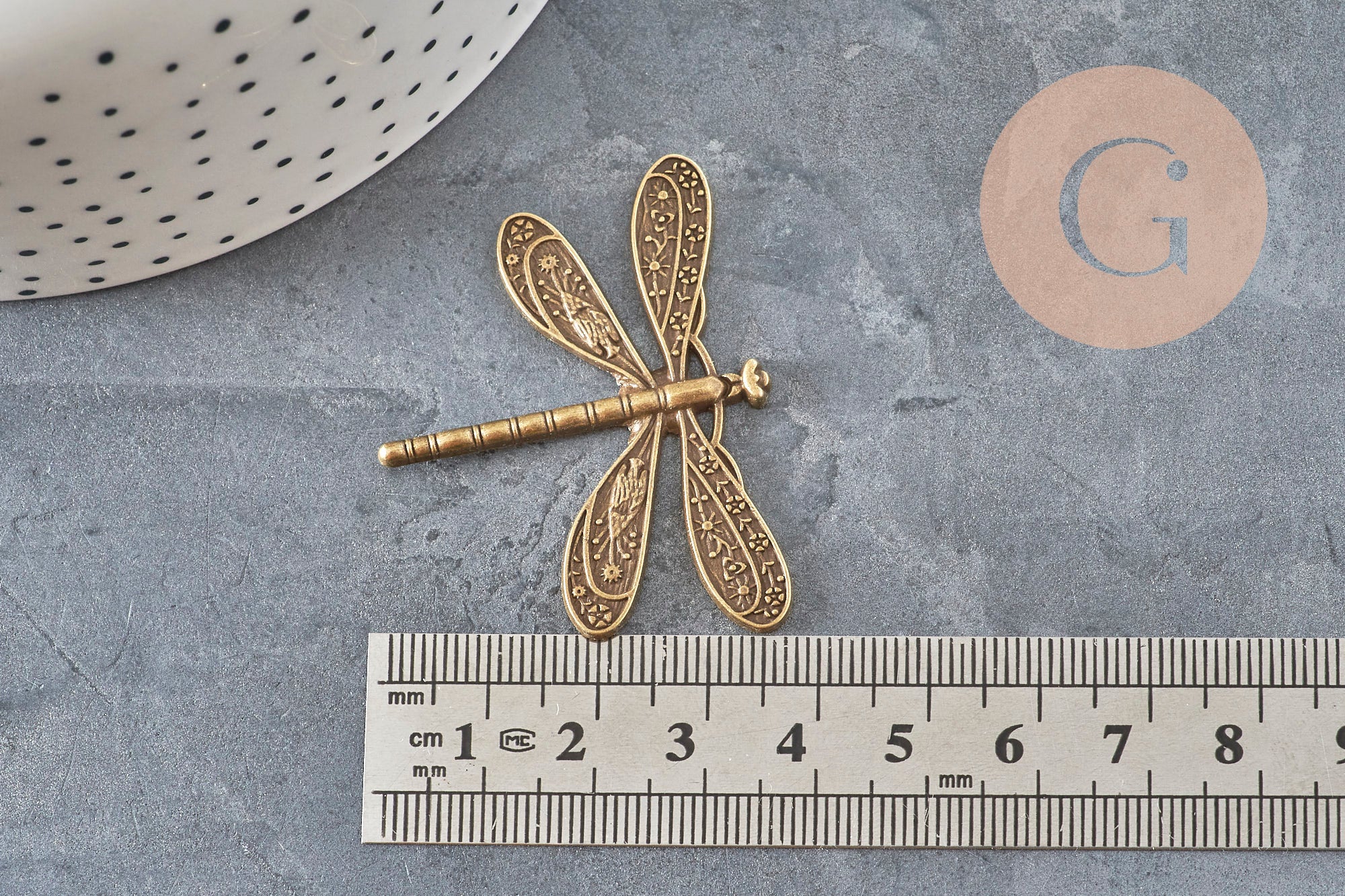 Gingerlily Pendentifs libellule bronze 38 mm pendentif zamac x2