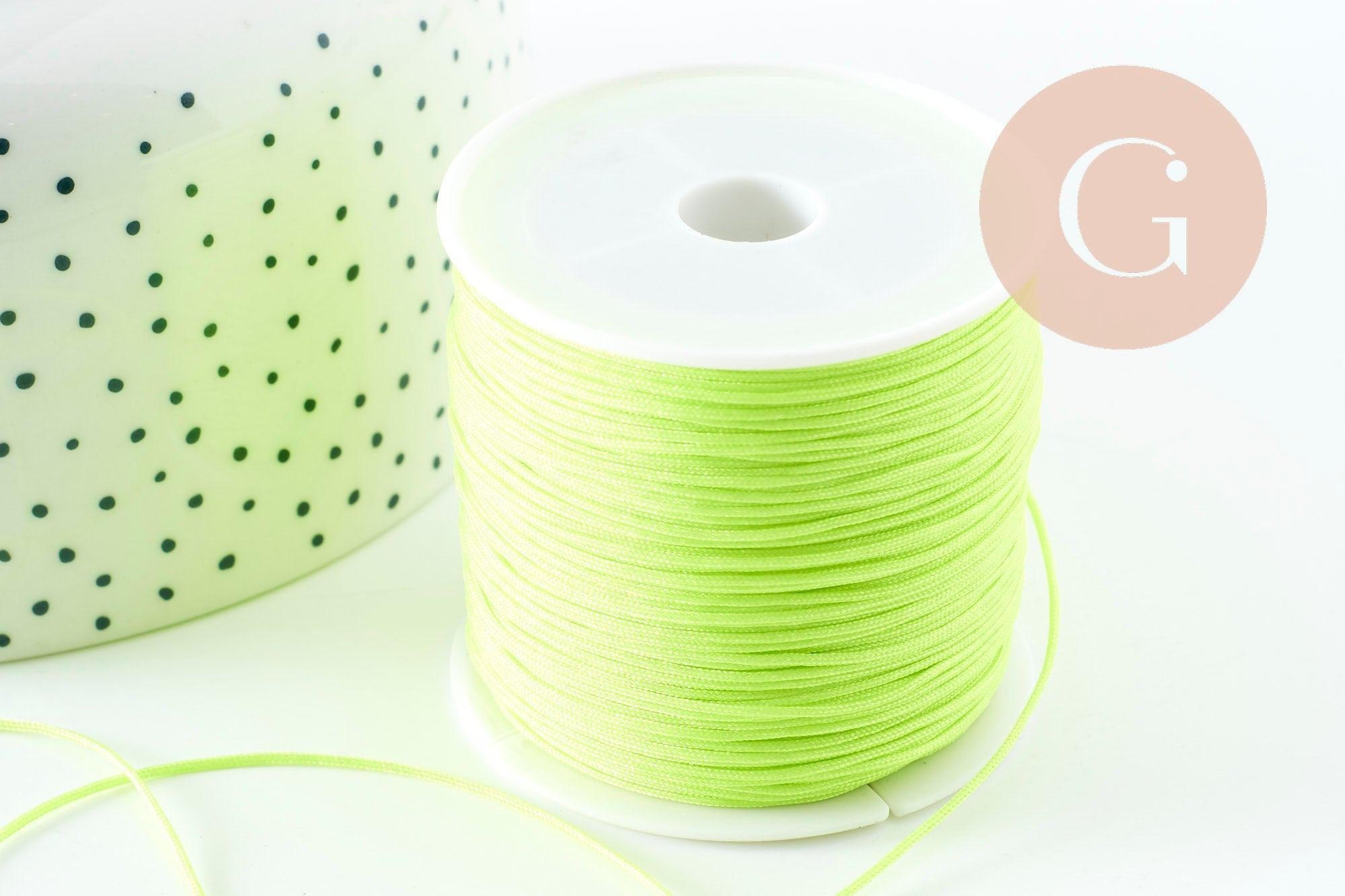 Gingerlily Cordon polyester jaune fluo 0,8mm 1m G9455