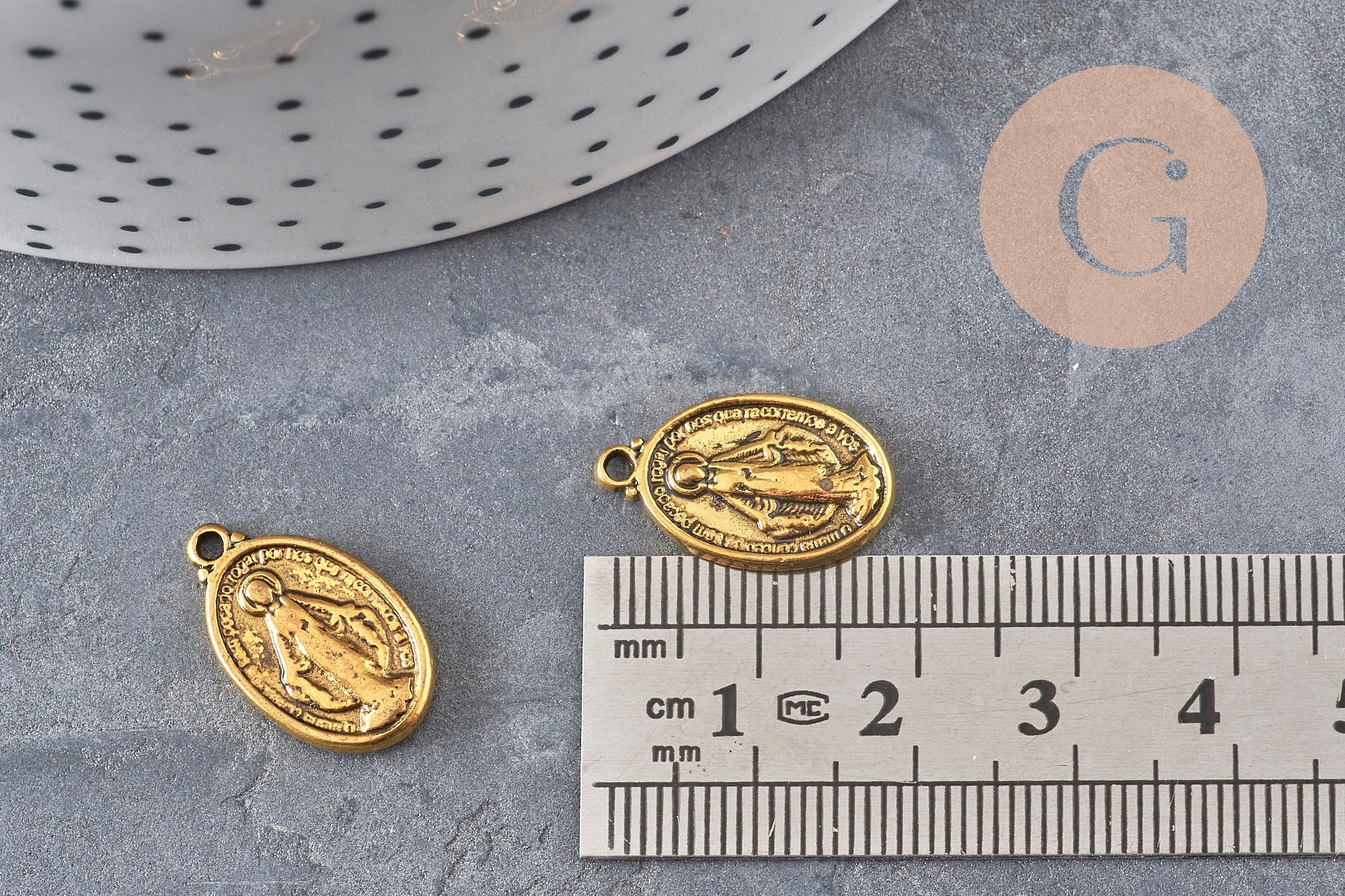 Gingerlily Pendentifs bijoux DIY G11108 médaille Vierge 19,5mm