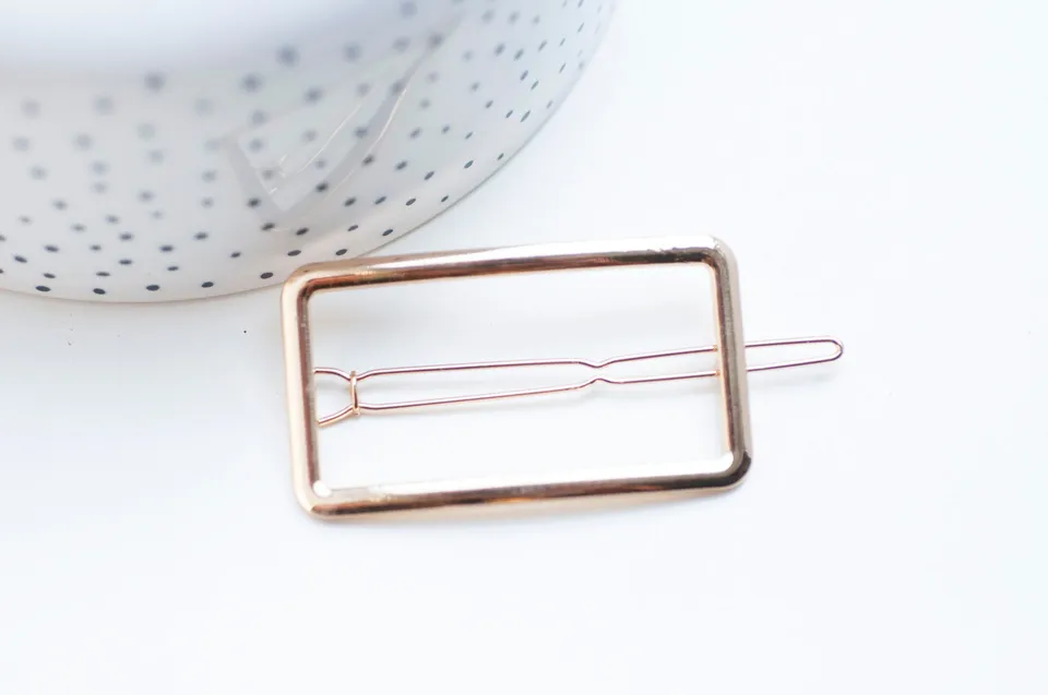 Gingerlily Support barrette clip G4720 fer doré rectangle 55mm x1
