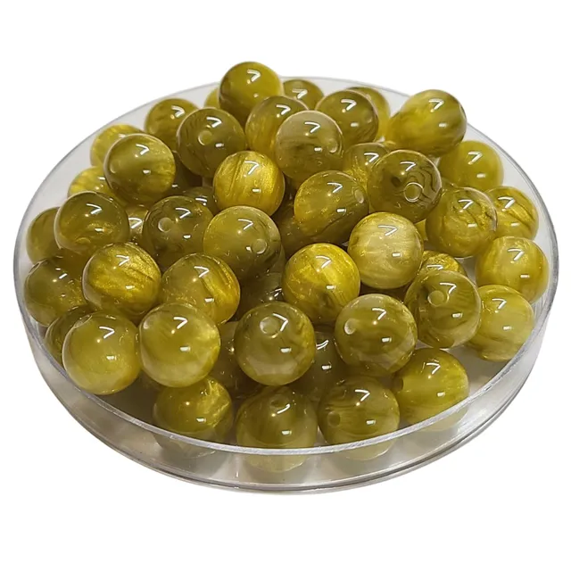 ARTSHOP Boules 12MM 355 perle scintillante péridot x20