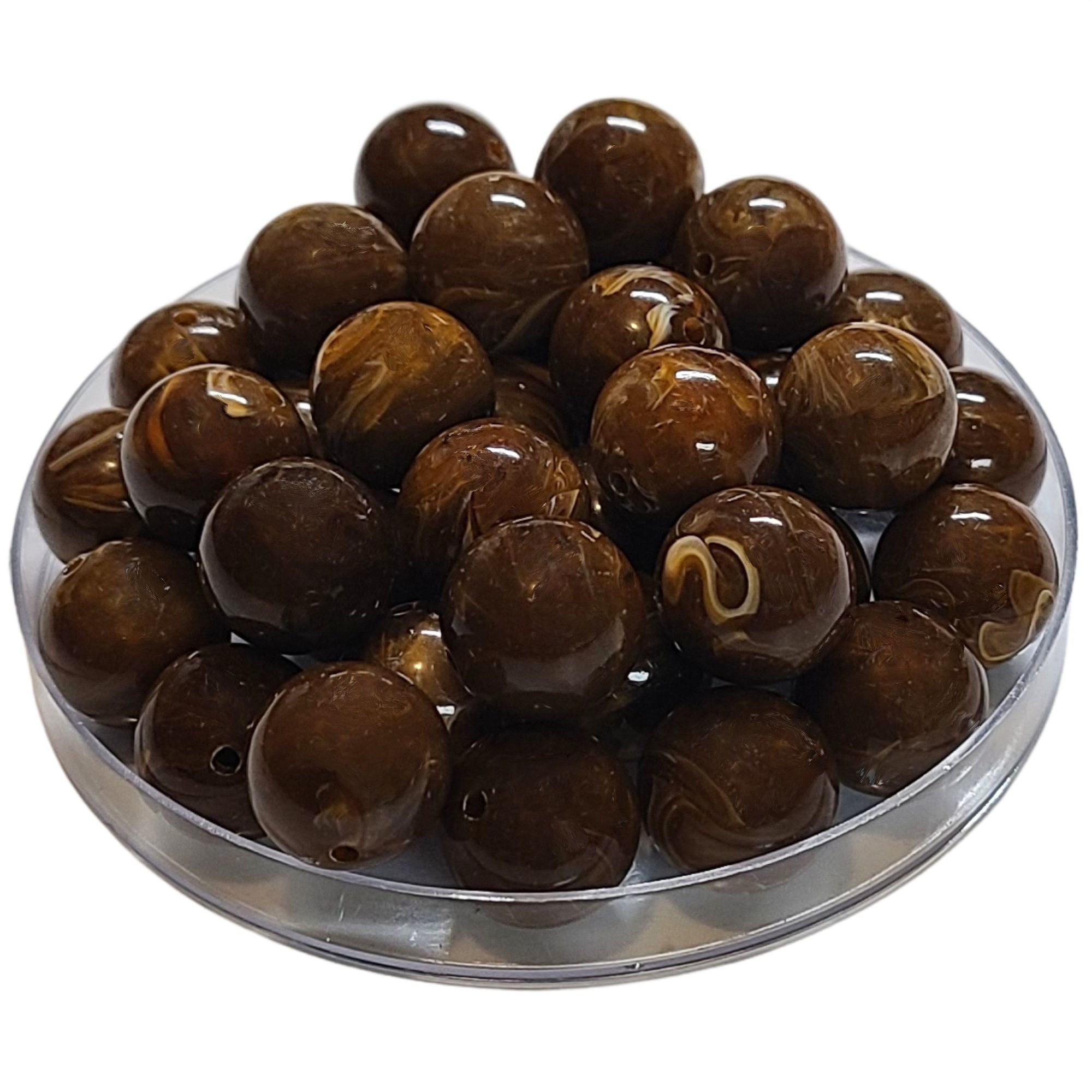 ARTSHOP Boules 16MM n°383 perle acrylique topaze marbré x15