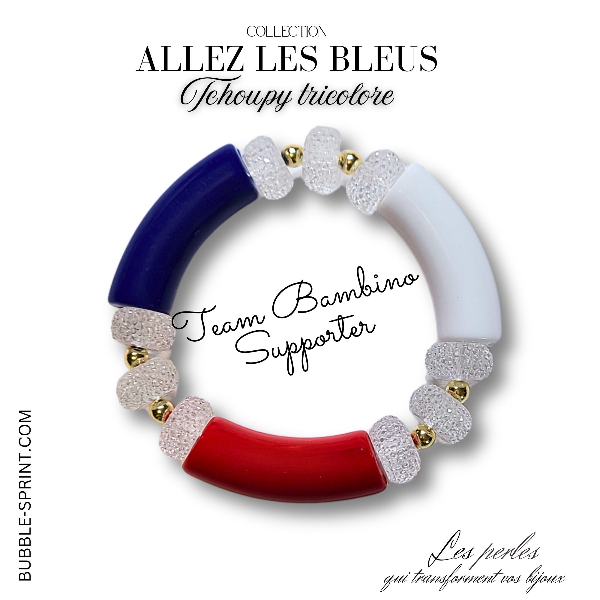 ARTSHOP Tchoupy Allez les Bleus bracelet enfant tricolore kit