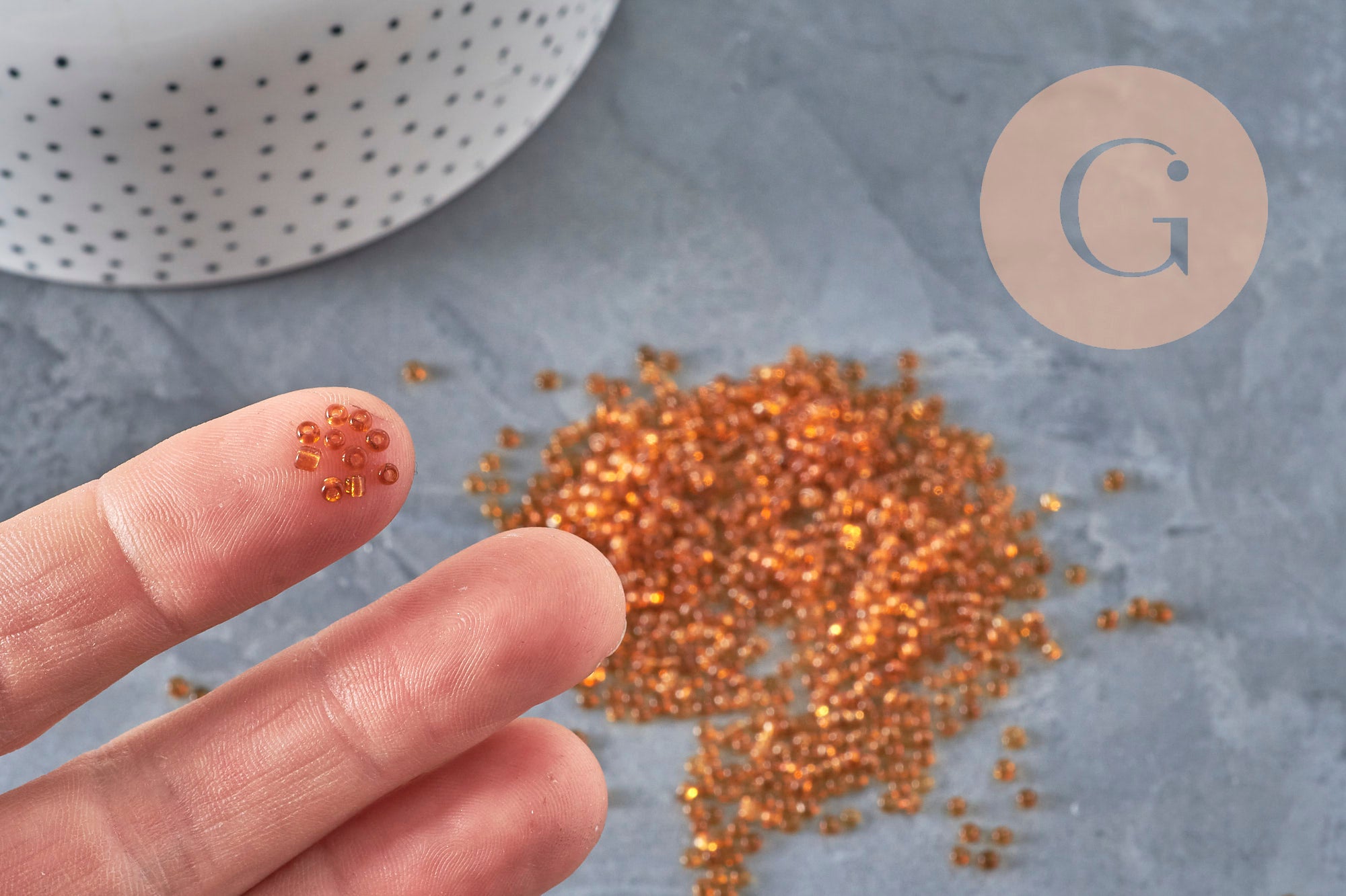Gingerlily Perles rocaille verre doré transparent 2mm 10g