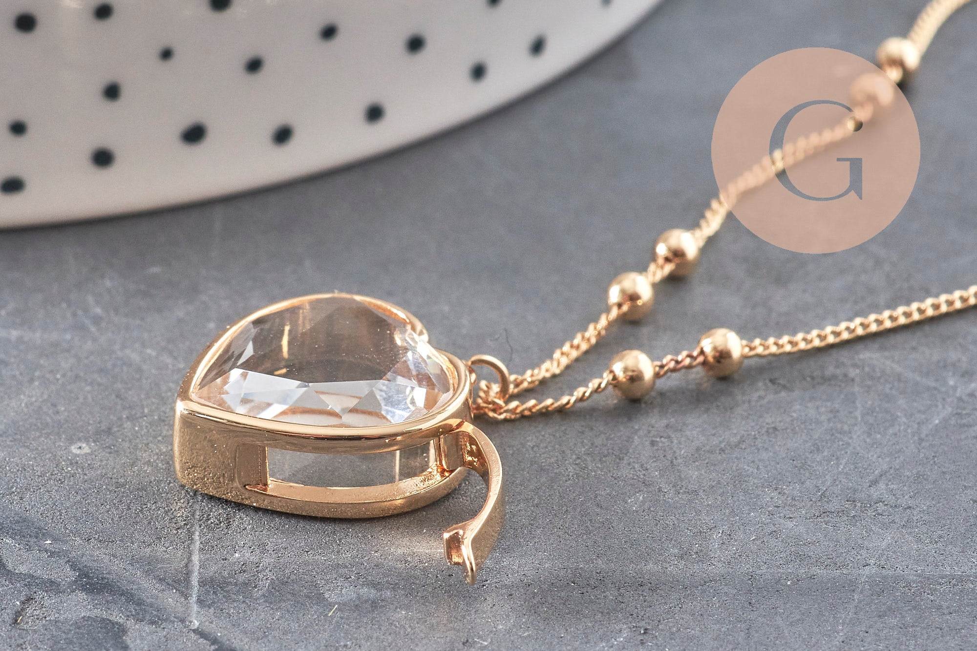 Gingerlily G11088 collier locket cœur doré porte-photo x1