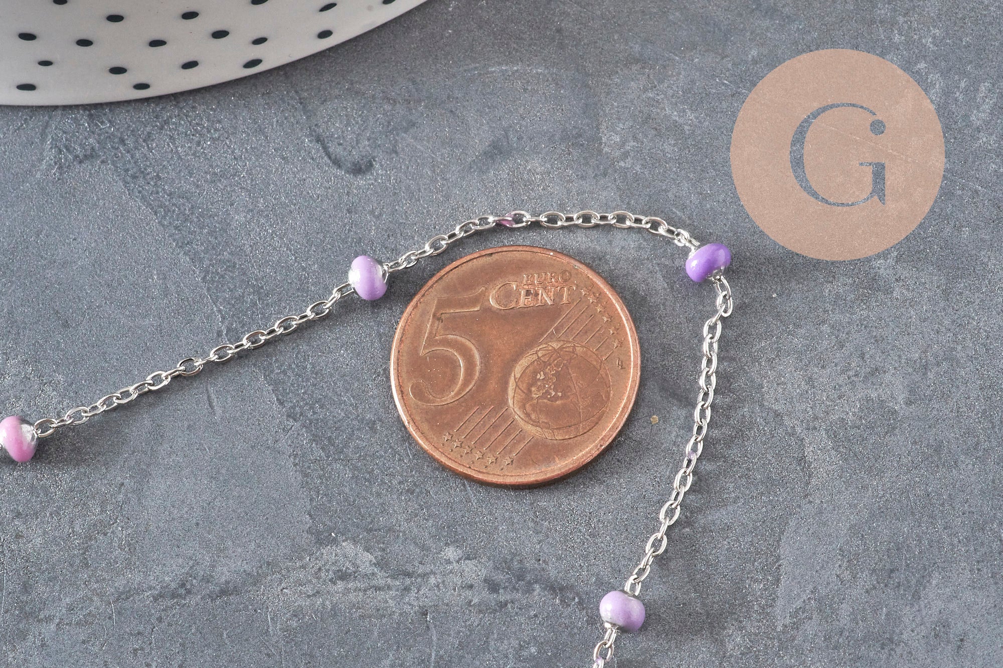 Gingerlily Chaînes satellite acier 304 chaîne violet lilas 1 mètre