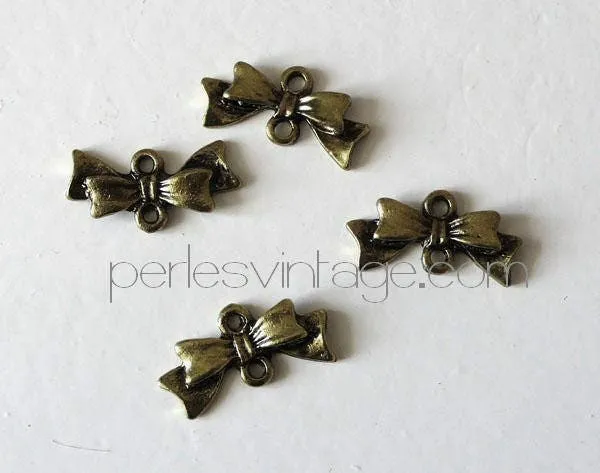 Gingerlily G41 pendentifs nœuds bronze 2cm x10