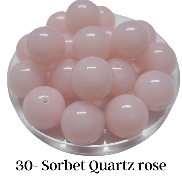 ARTSHOP Boules 20MM 30 perle boule quartz rose x1