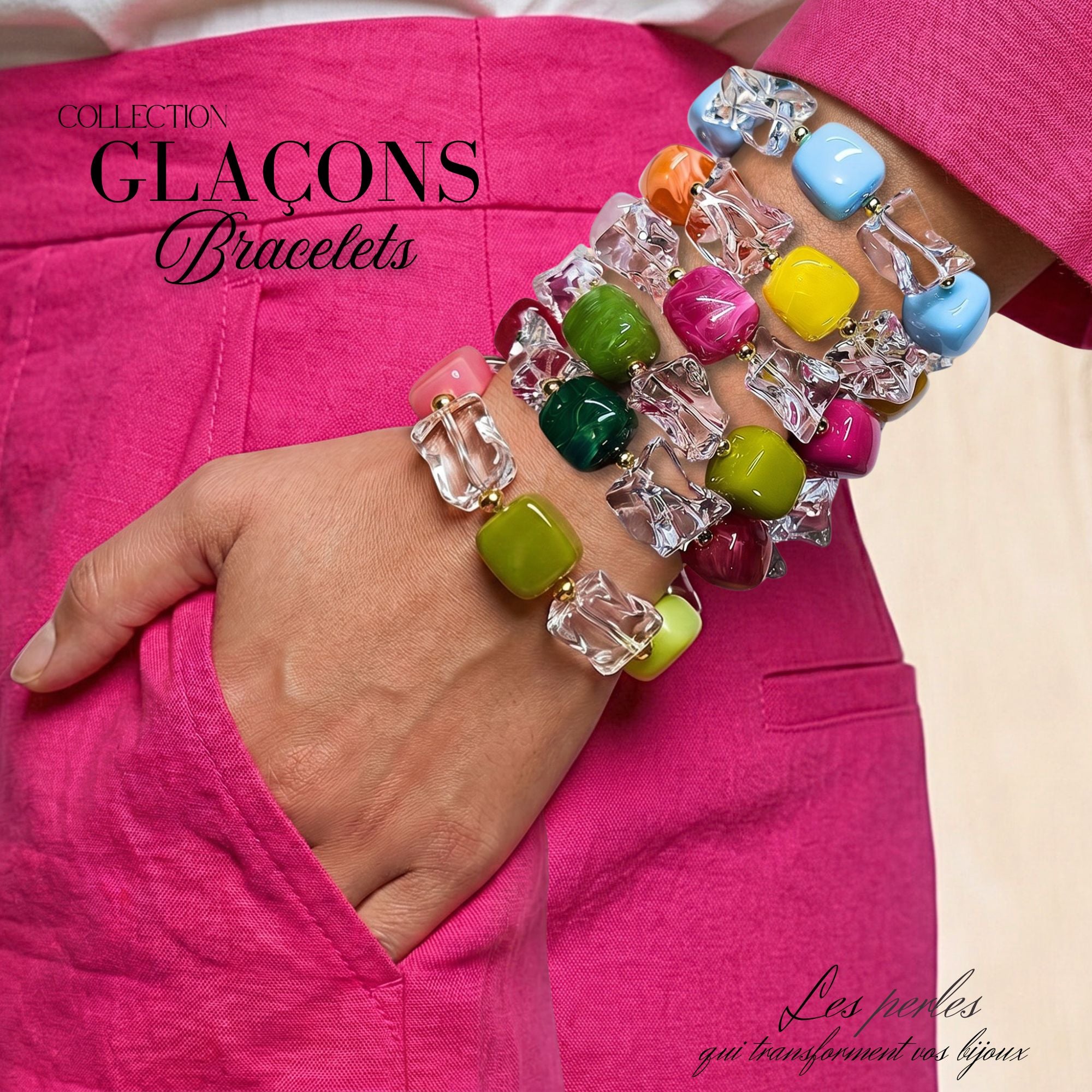 ARTSHOP Glaçons Caramel kit bracelet à monter
