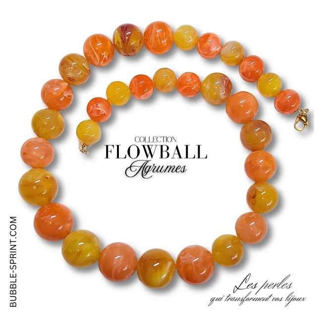 ARTSHOP Flowball kit collier Agrumes marbré 63 cm