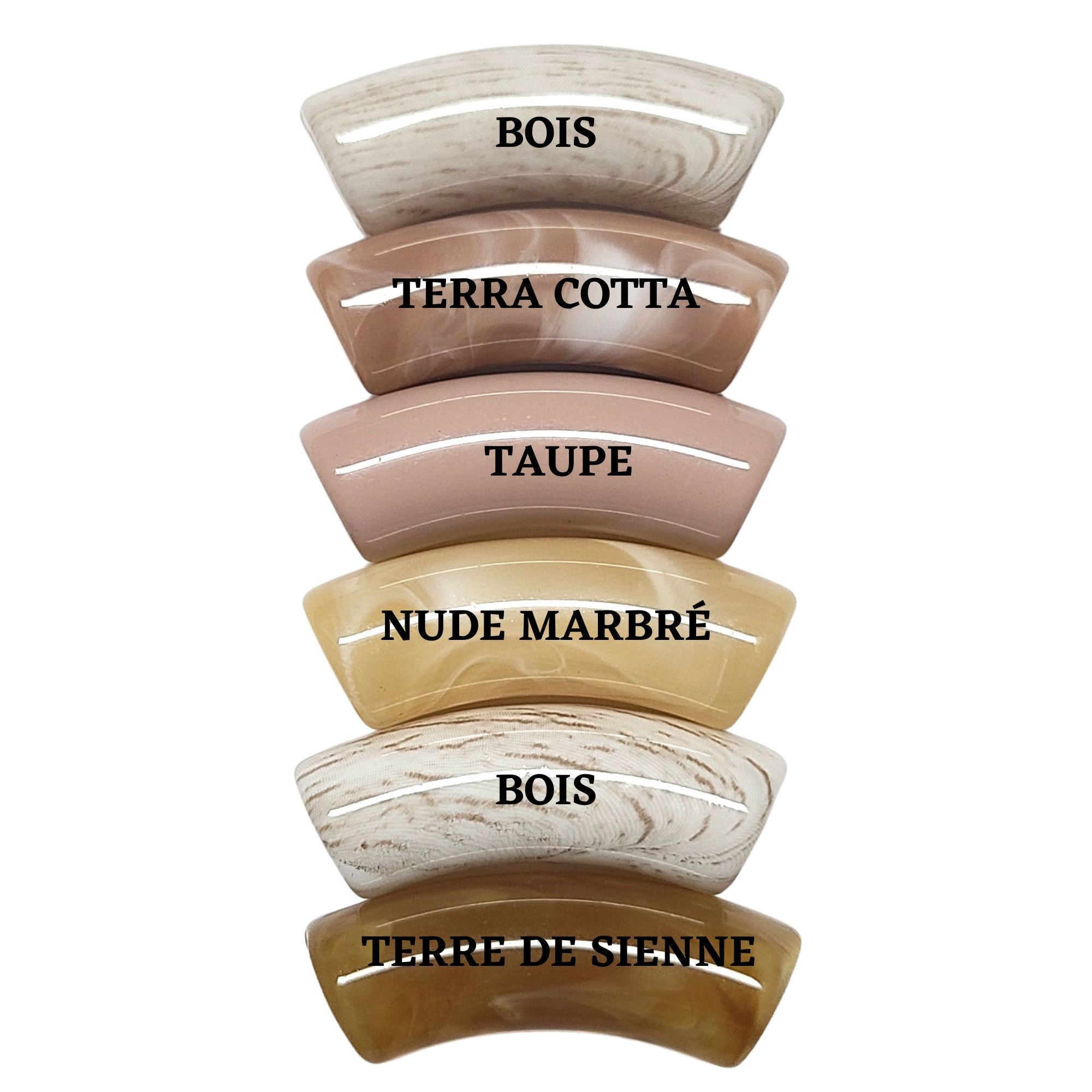 ARTSHOP Camaïeu 188 perles tubes 12 mm marron x6