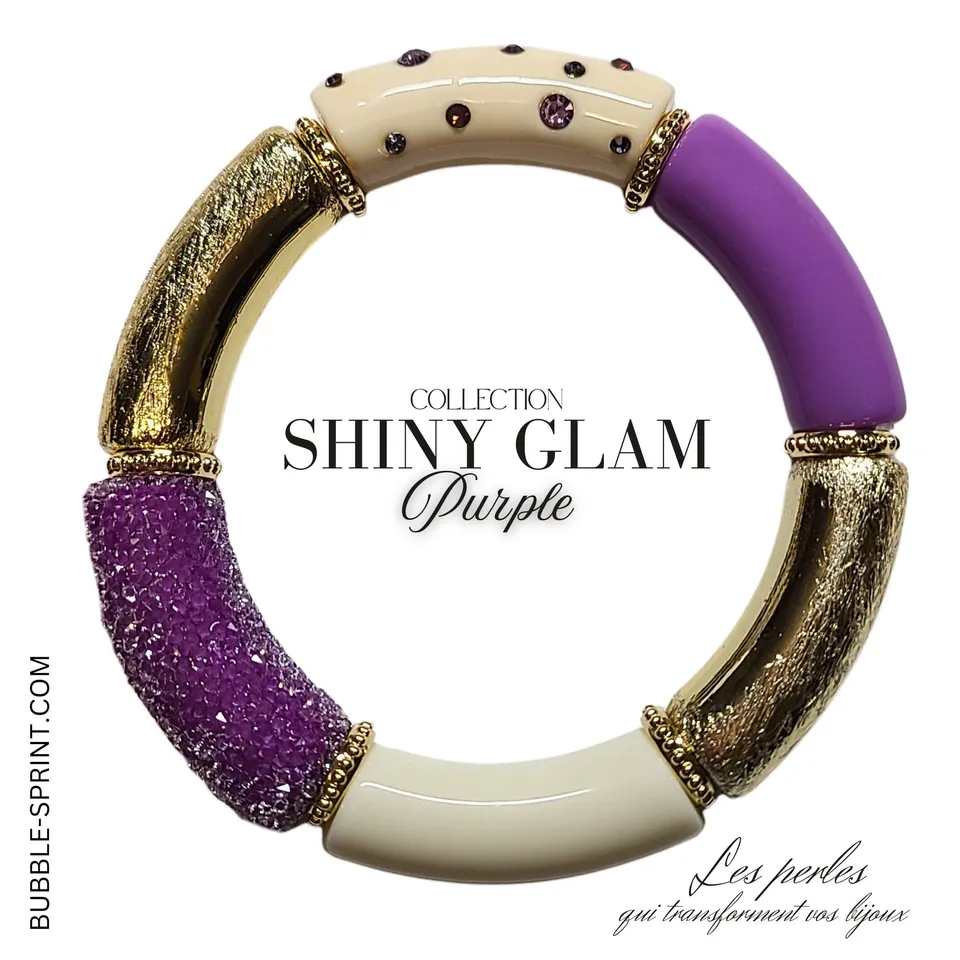 ARTSHOP Shiny Glam Purple bracelet violet monté