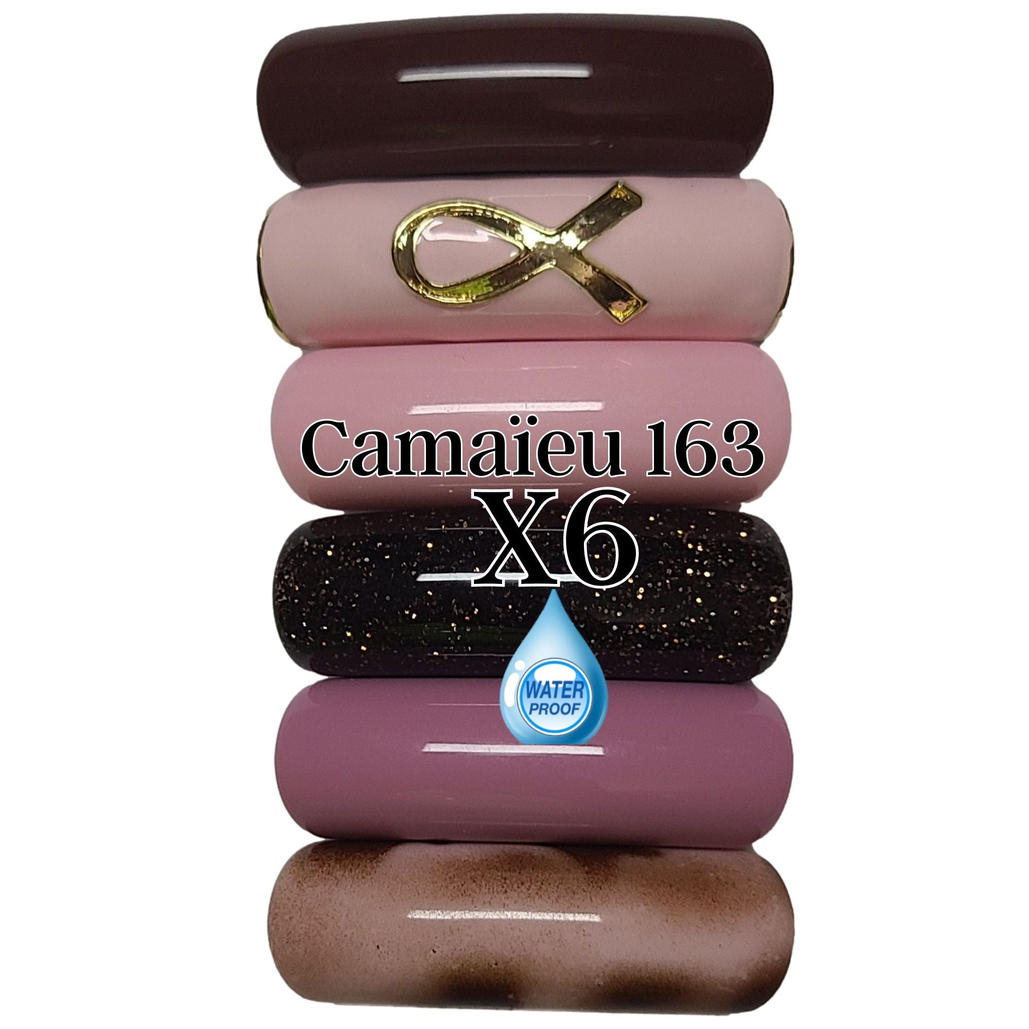 ARTSHOP Camaieux 163 lot 6 tubes incurvés rose ruban