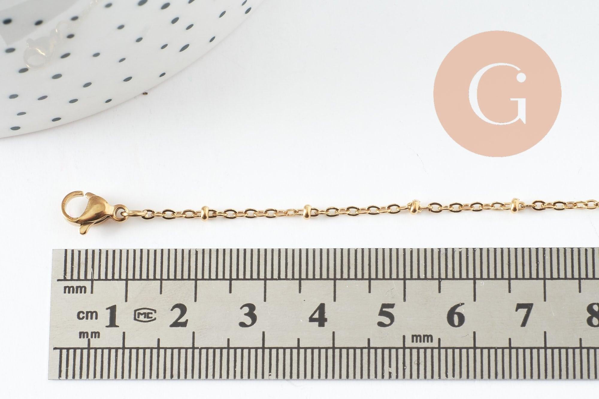Gingerlily Chaînes G9674 collier satellite dorée 45cm