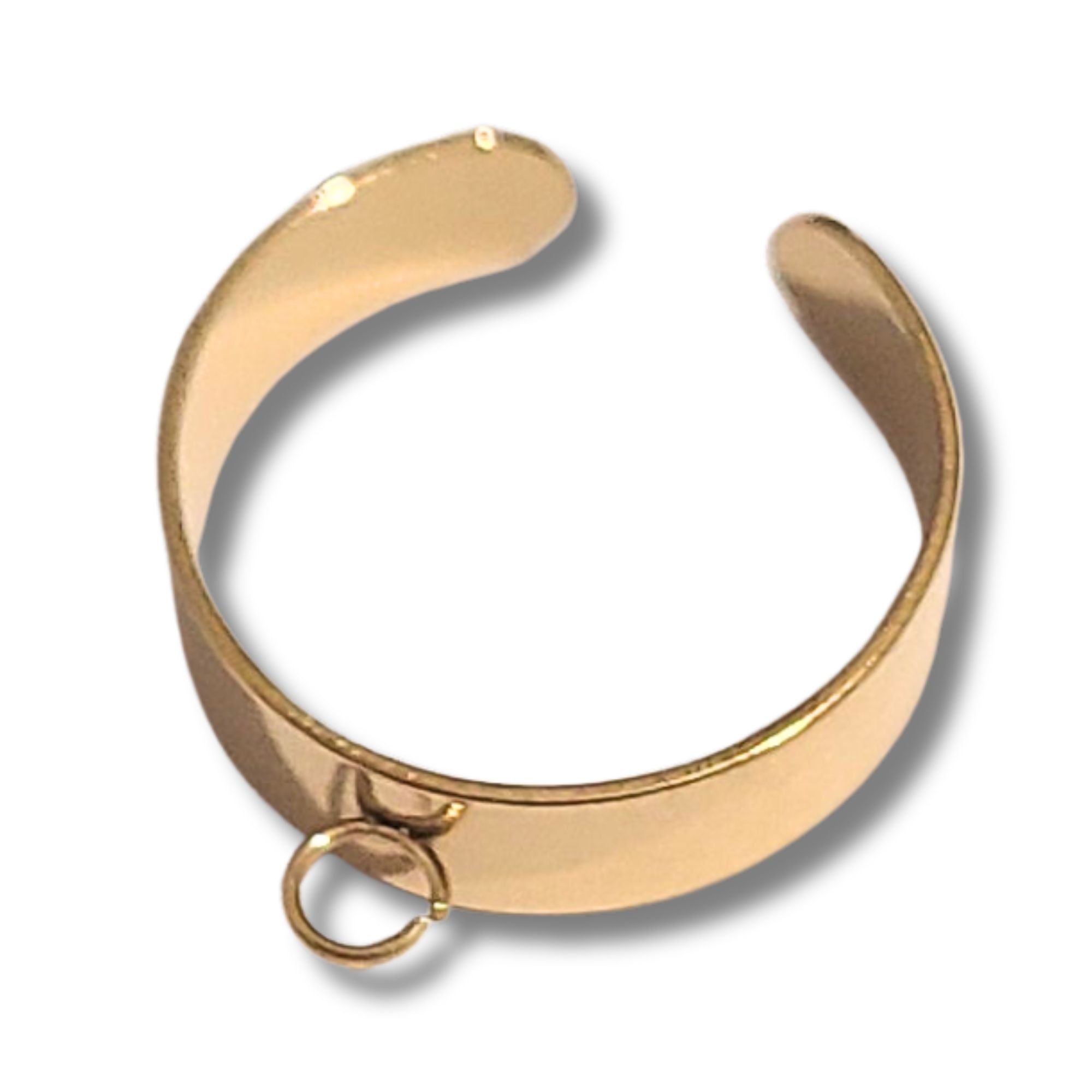 ARTSHOP Apprêts anneau de bague réglable doré x1 acier