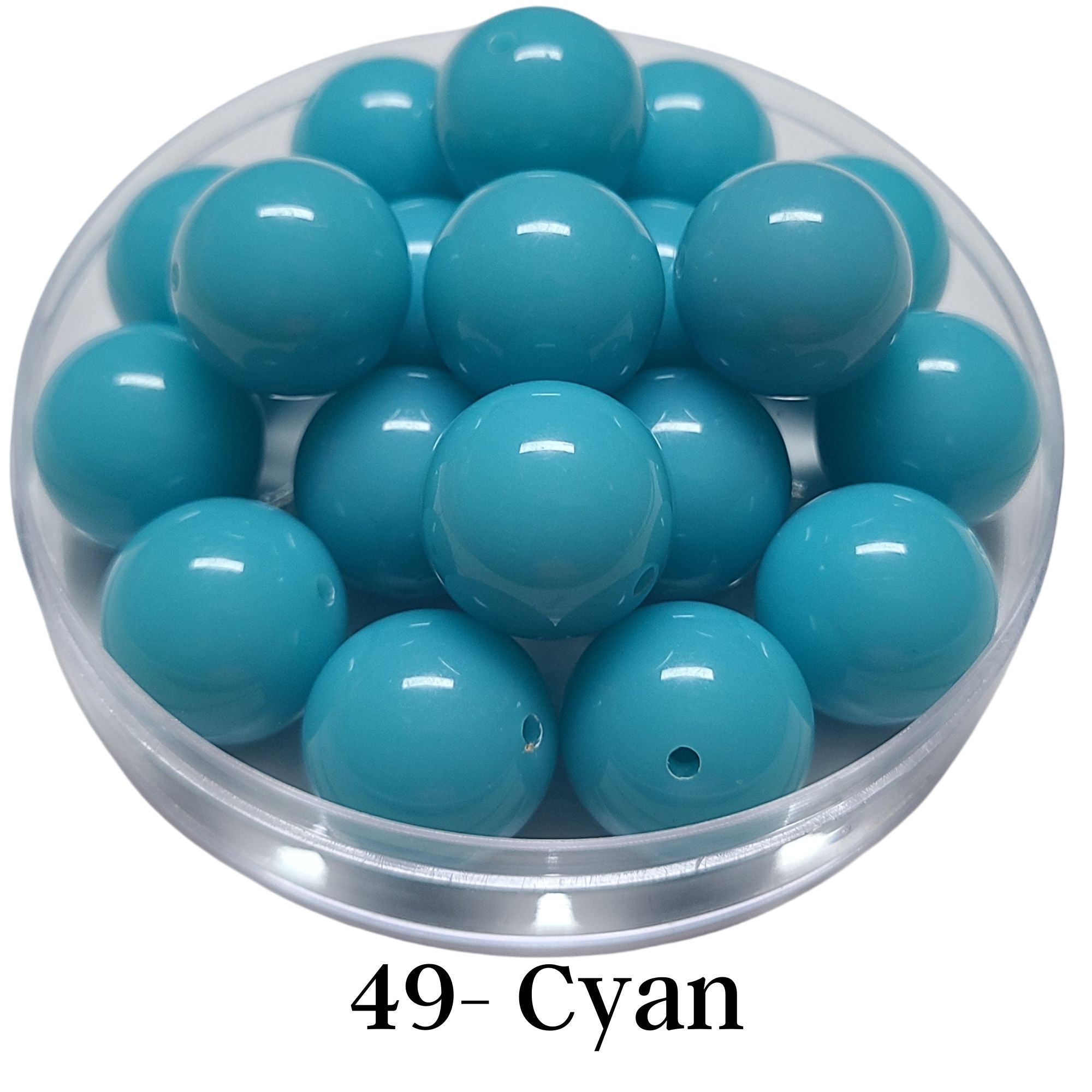 ARTSHOP Boules 20MM n49 perle acrylique cyan x10 brillantes