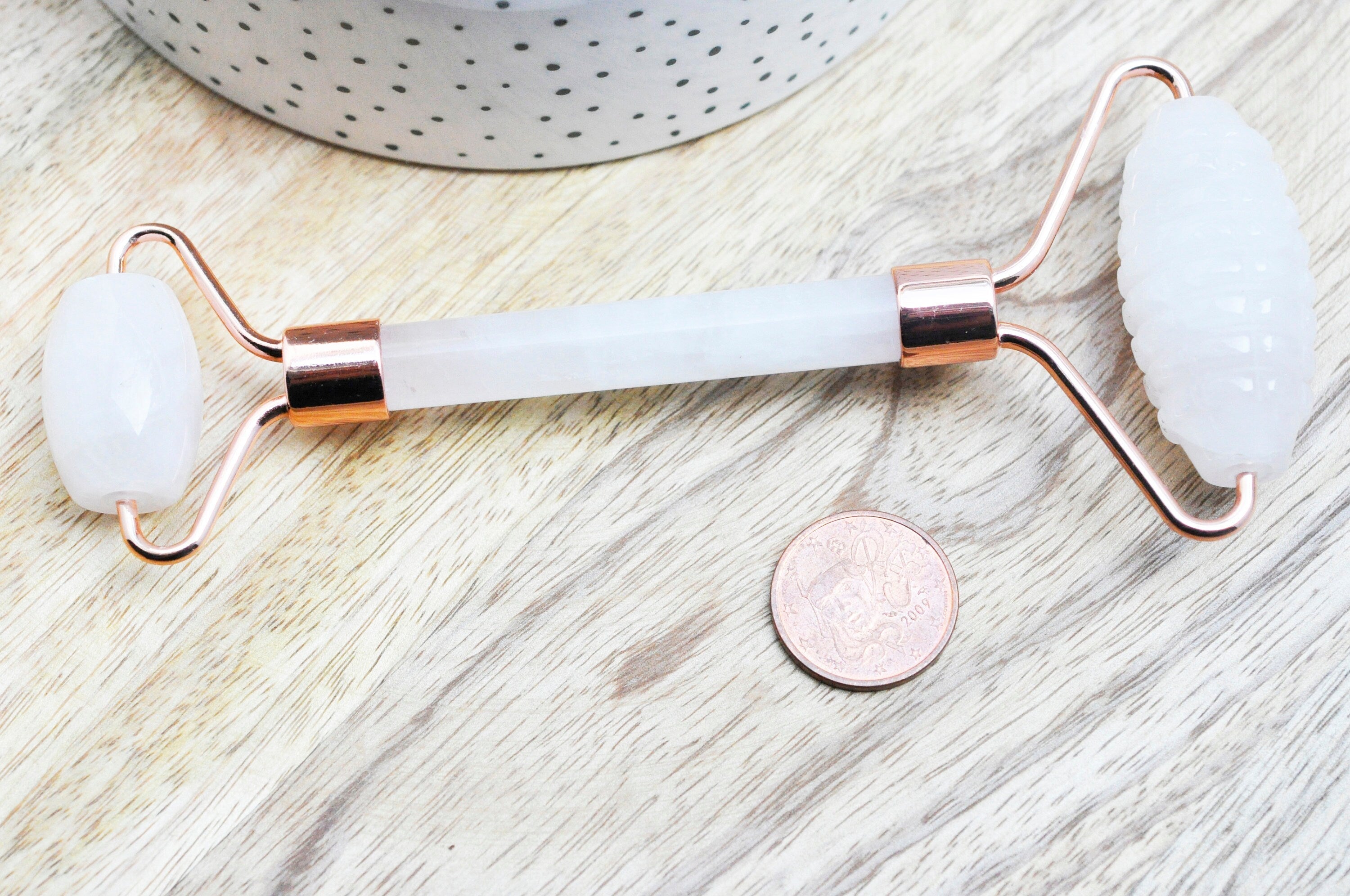 Gingerlily Rouleau massage quartz rose or rose 14,3 cm