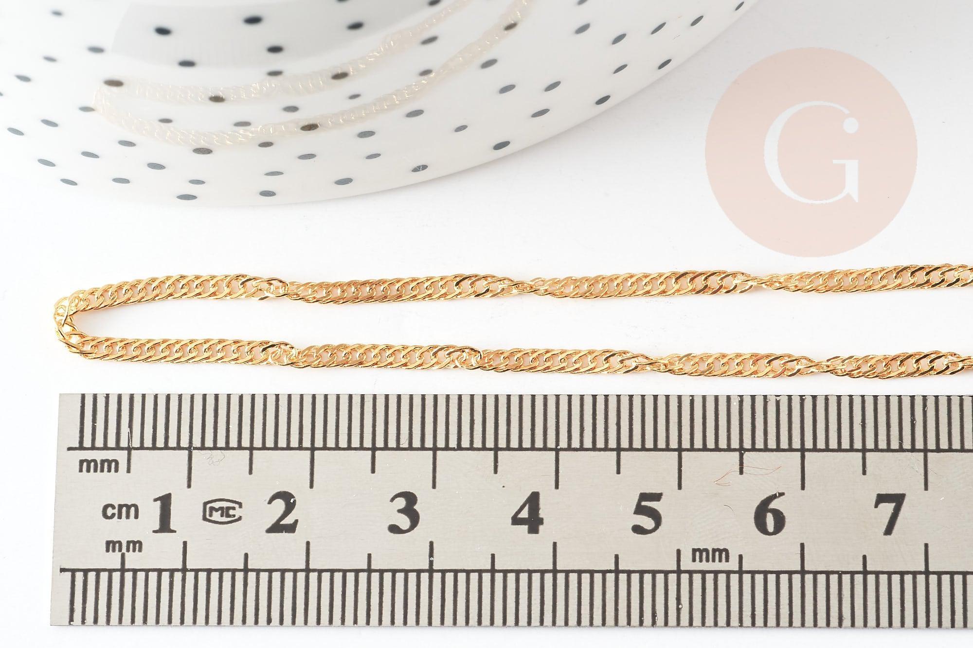 Gingerlily Chaînes G9240 collier maille singapour dorée 45/50cm