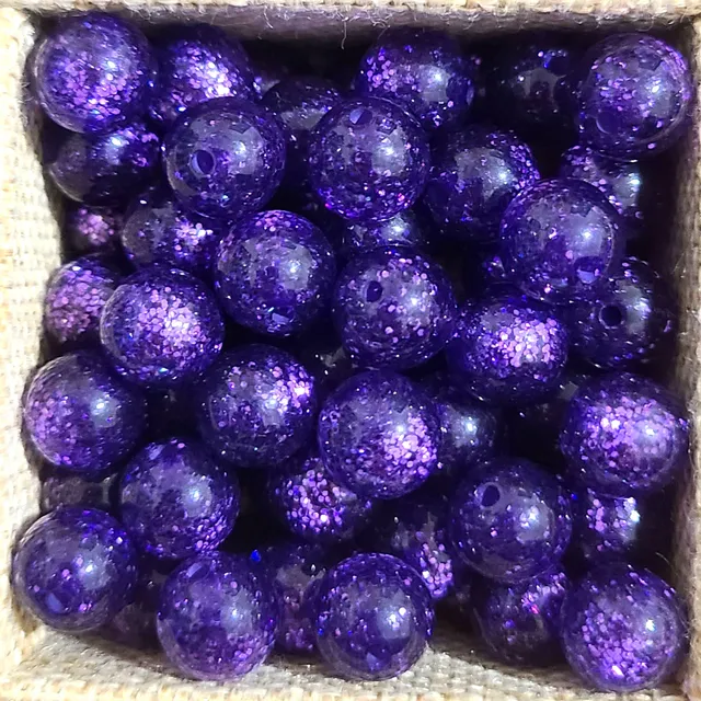ARTSHOP 1012 Glitter perle ronde 10mm violet x10