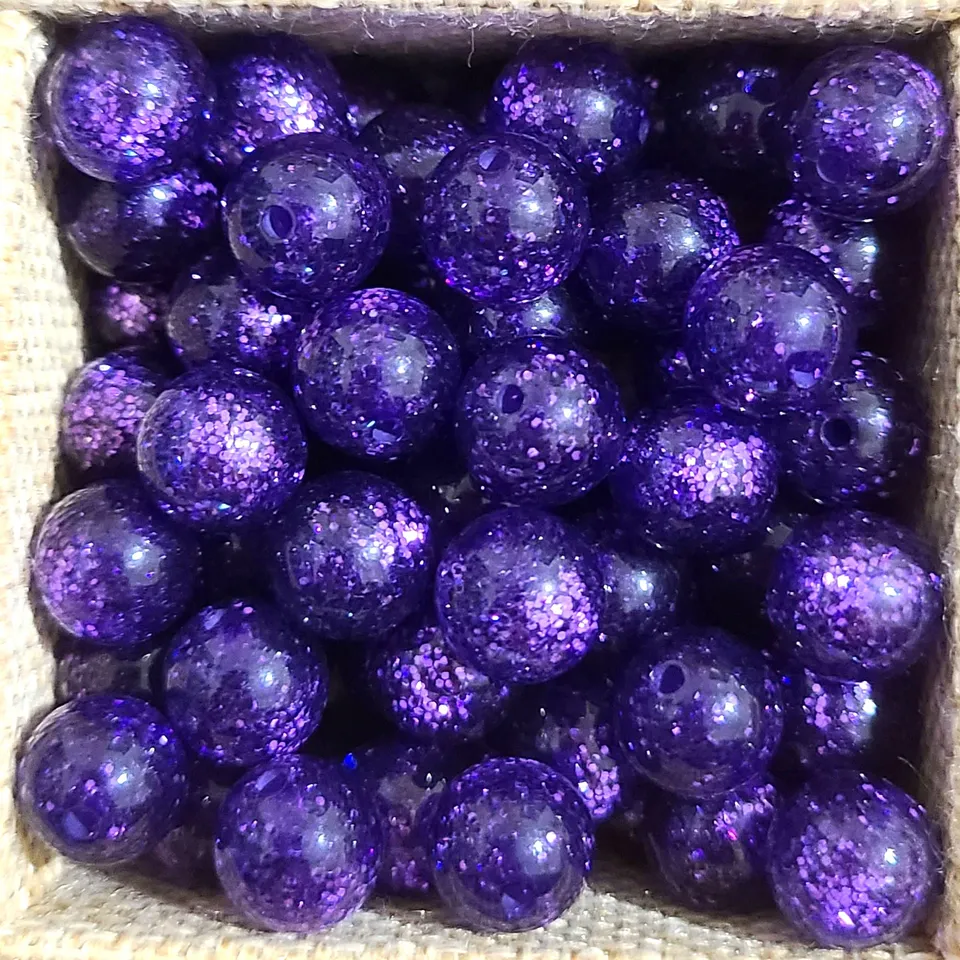 ARTSHOP 1012 Glitter perle ronde 10mm violet x10