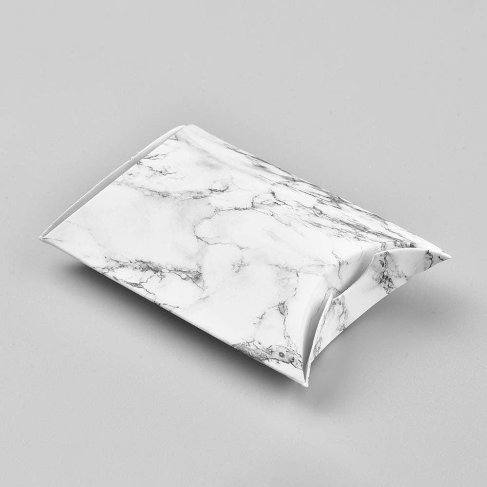 Gingerlily Accessoires G2944 pochette carton marbré blanc 9,5cm x10