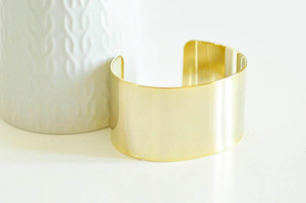 Gingerlily G1329 bracelet manchette XXL doré 40mm réglable