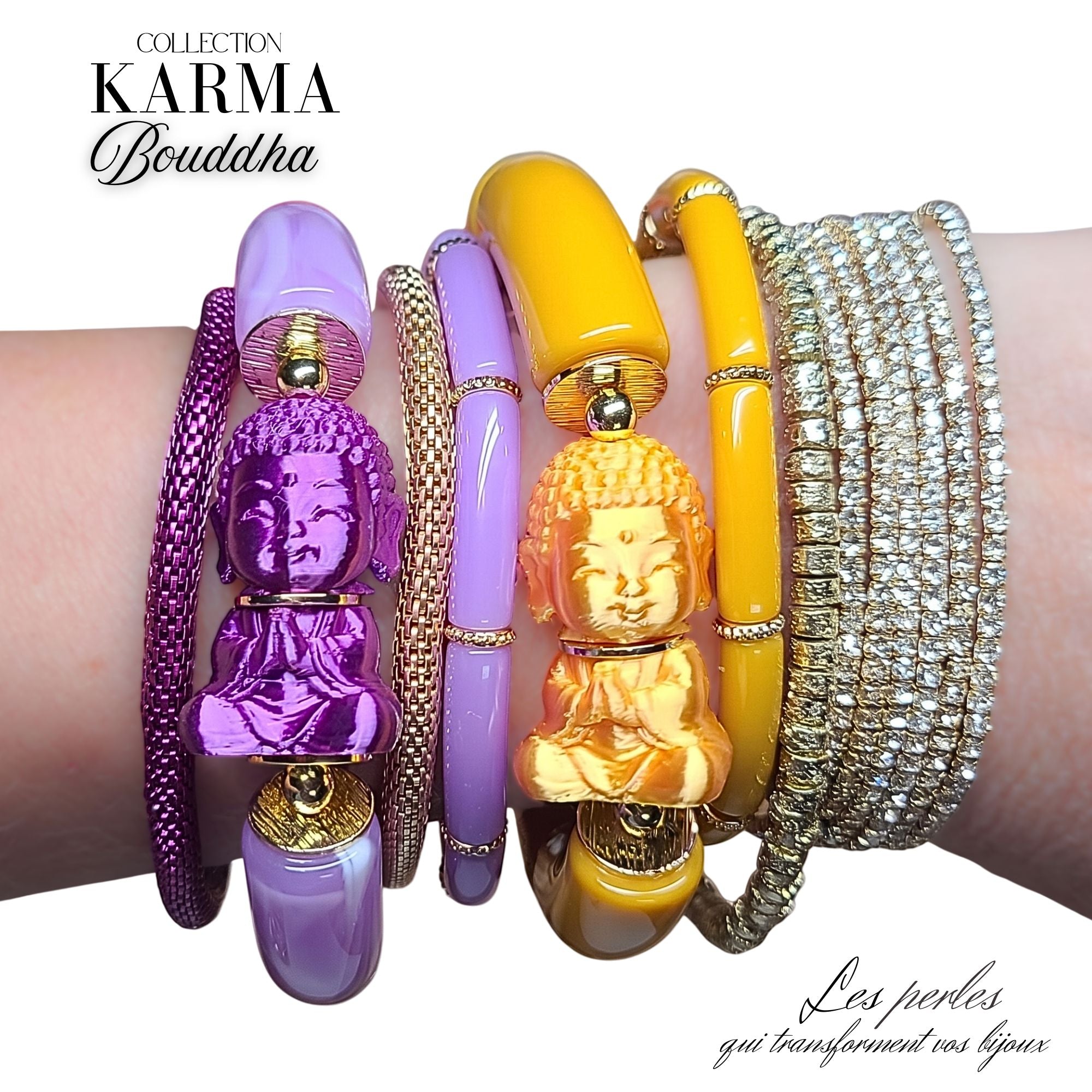 ARTSHOP Karma kit bracelet Bouddha Purple à faire soi-même