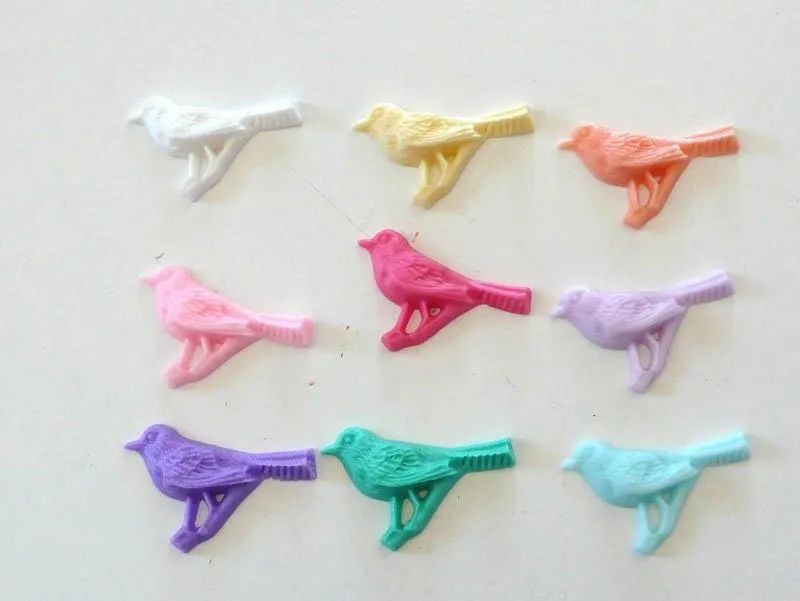 Gingerlily Pendentifs oiseau plastique breloque 42mm à l'unité
