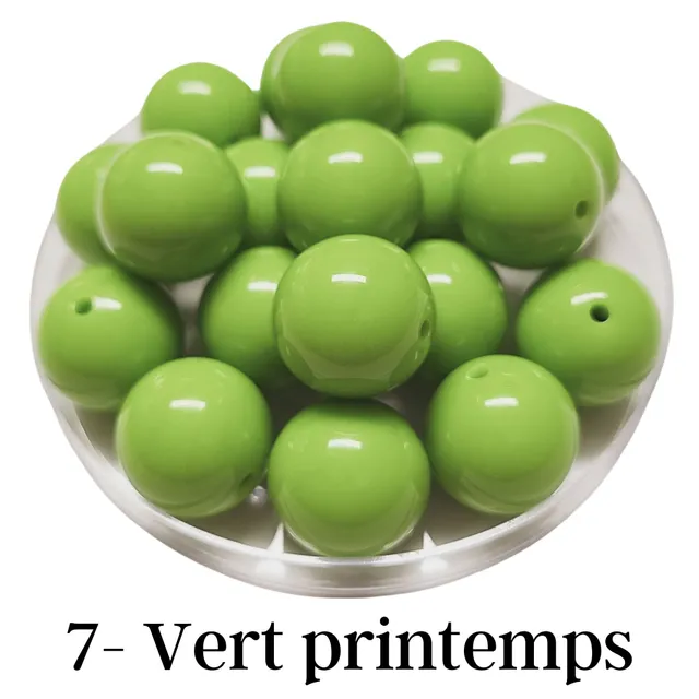 ARTSHOP Boules 20MM n7 perle acrylique Vert printemps x10 brillant