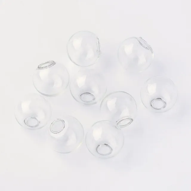 Gingerlily Fiole Bouteille Boule Verre Transparent 14 mm