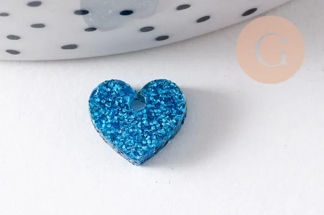 Gingerlily Pendentifs G10208 pendentif coeur acrylique 10mm x5