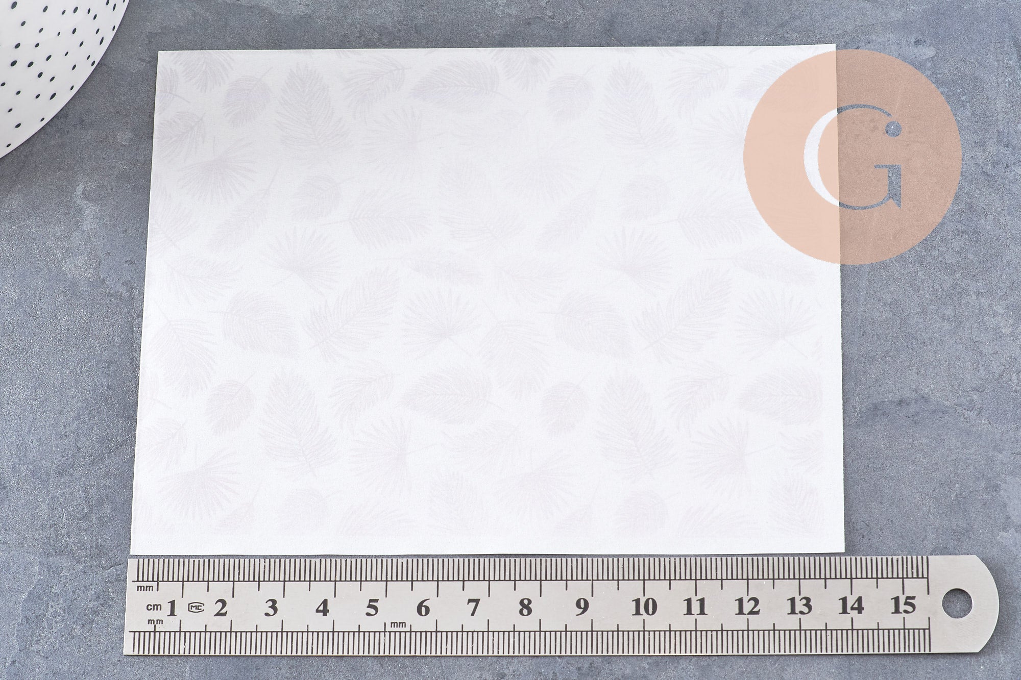 Gingerlily Pâte polymère G10777 feuille transfert grise 14x10cm