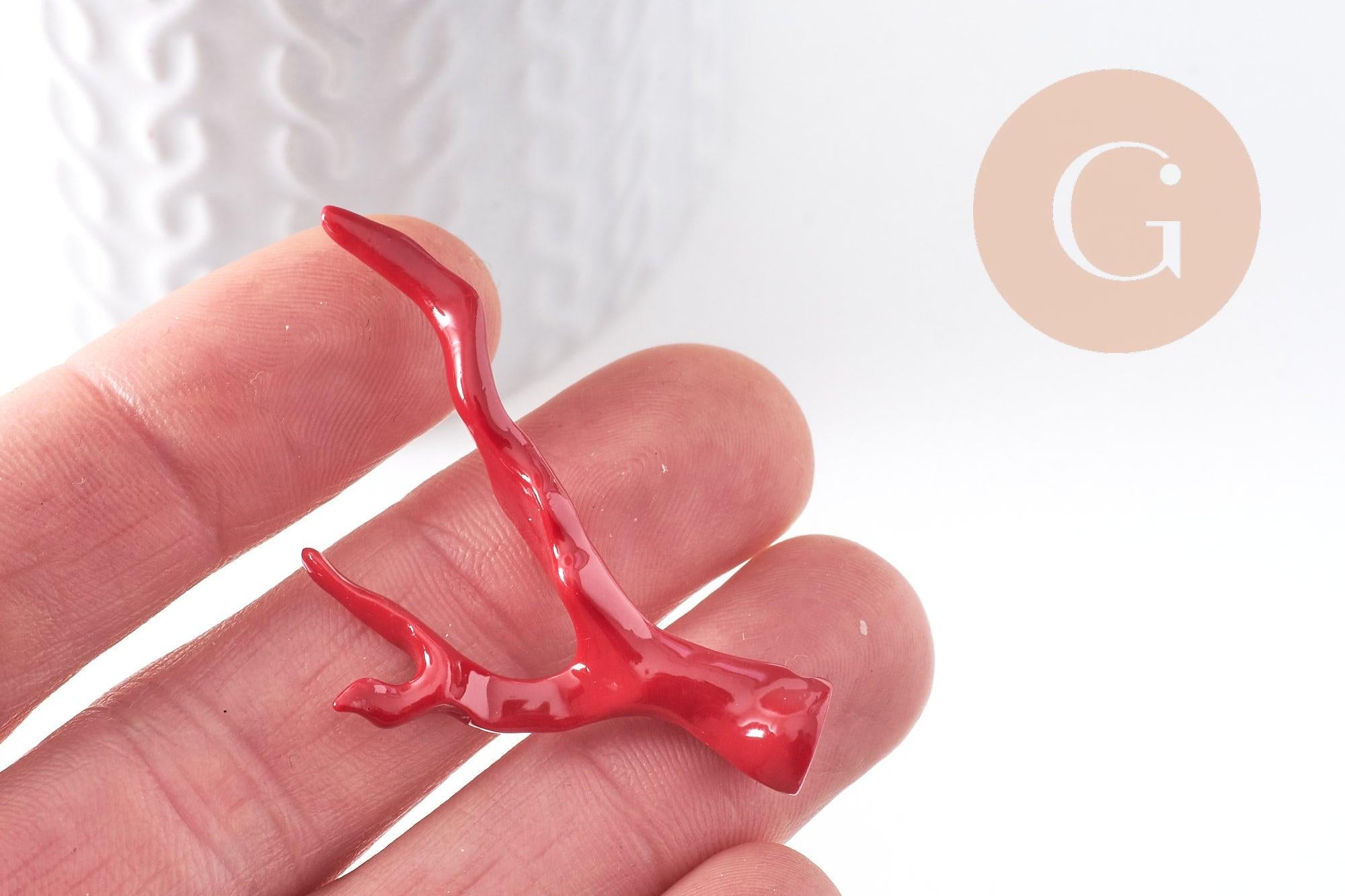 Gingerlily Corail G10347 pendentif branche rouge 44,5mm x1