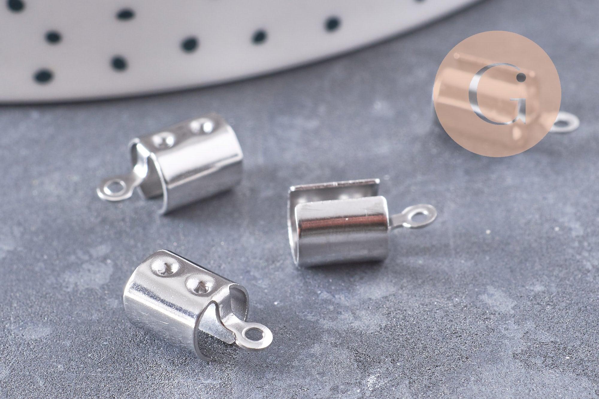 Gingerlily Apprêts Embouts Corde Platine 12mm x10 sans nickel