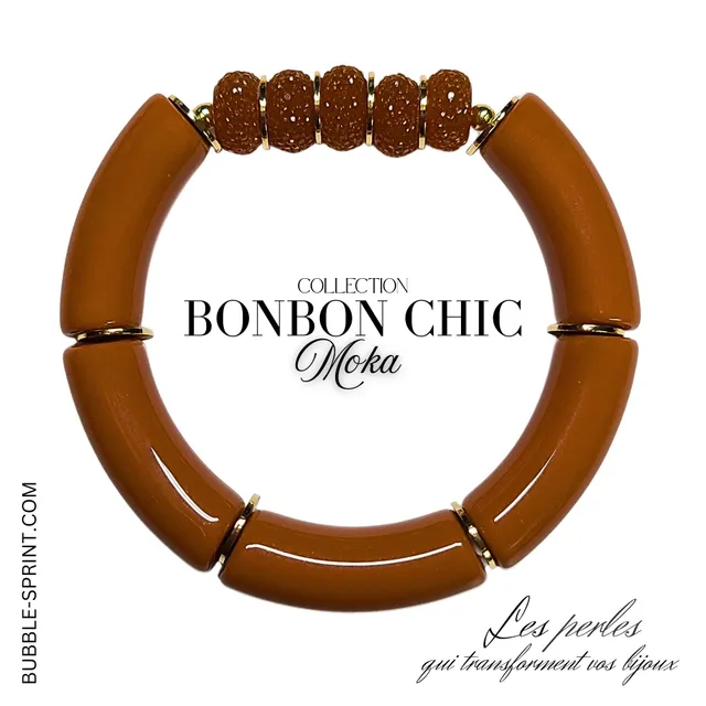 ARTSHOP Prêts-à-porter bracelet Bonbon Chic Moka monté marron