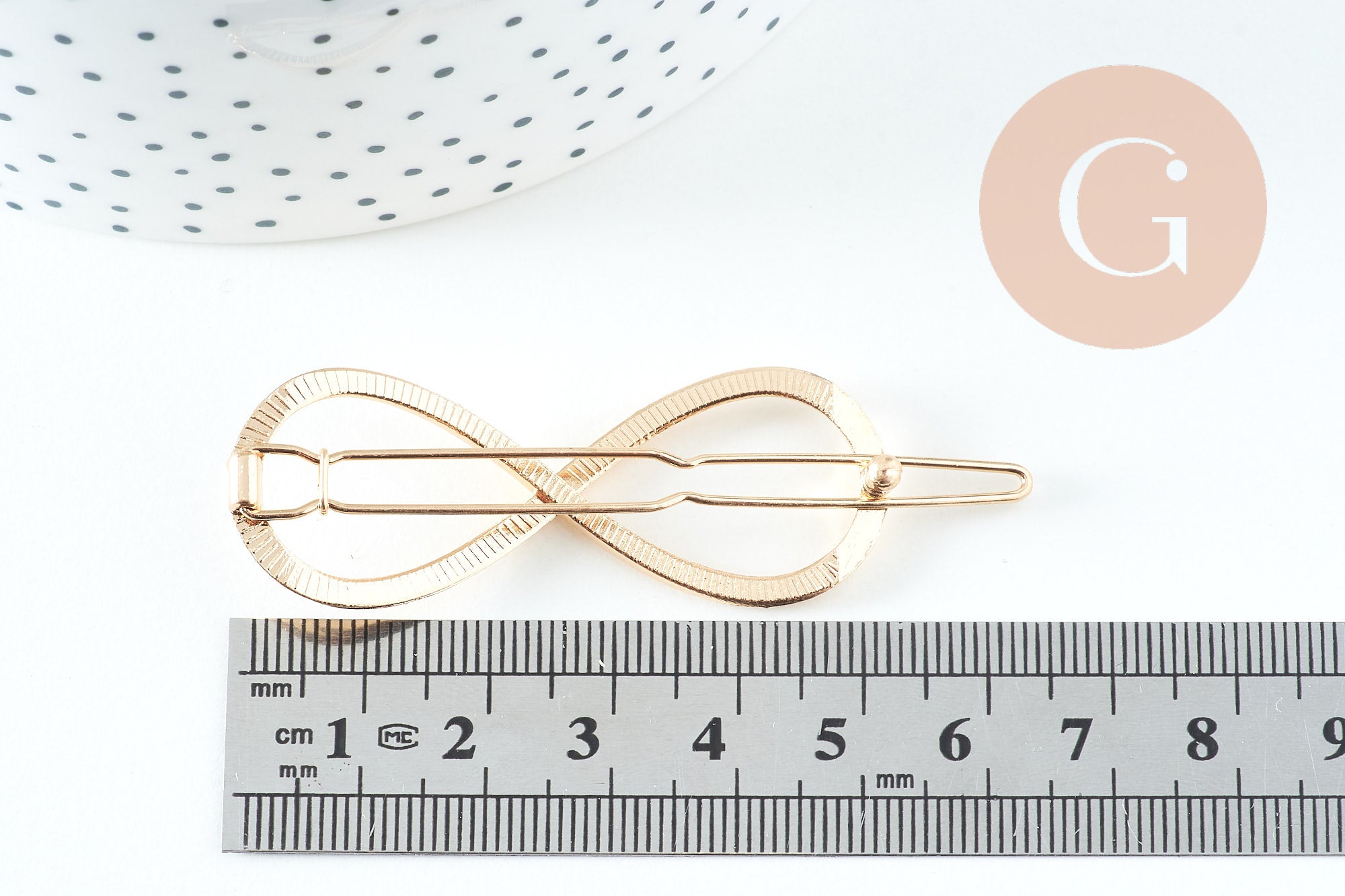 Gingerlily G10746 support barrette infini doré 65x21mm x1