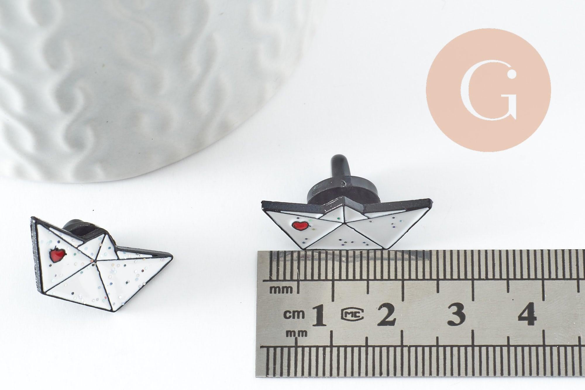 Gingerlily G9474 broche pins bateau cœur 24,5 mm