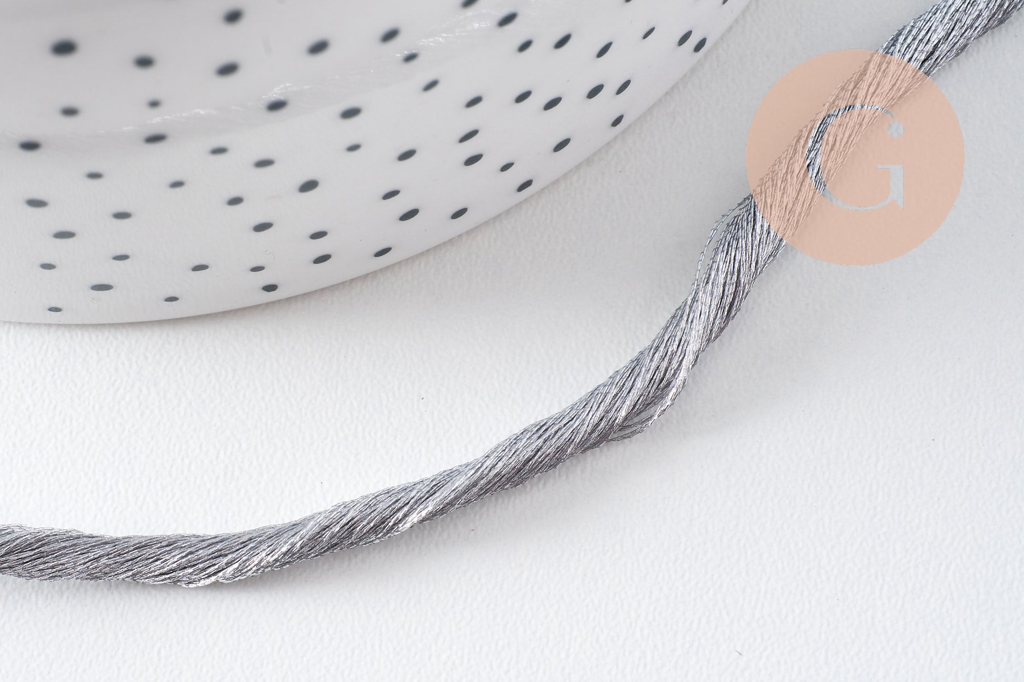 Gingerlily Cordons et fils Cordon macramé argent 3mm 1m G10590