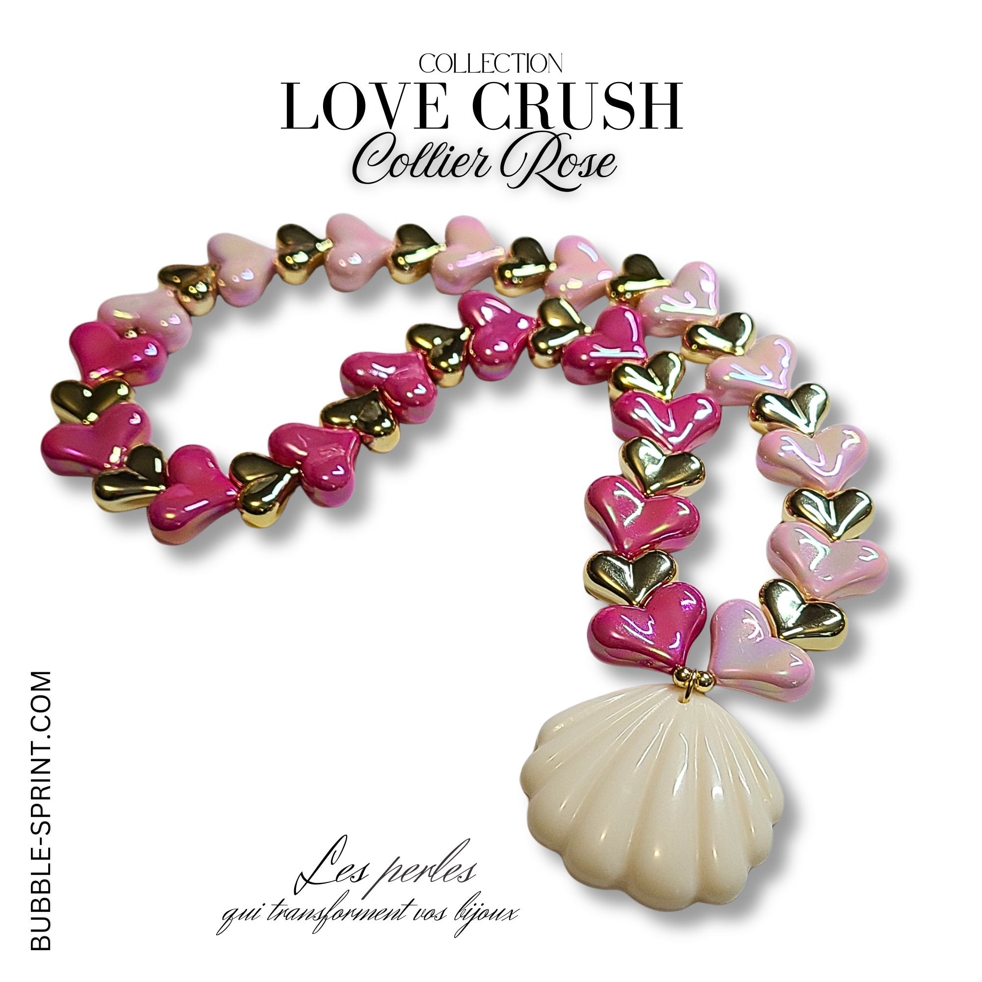 ARTSHOP Bijoux en KITS Love Crush collier duo rose