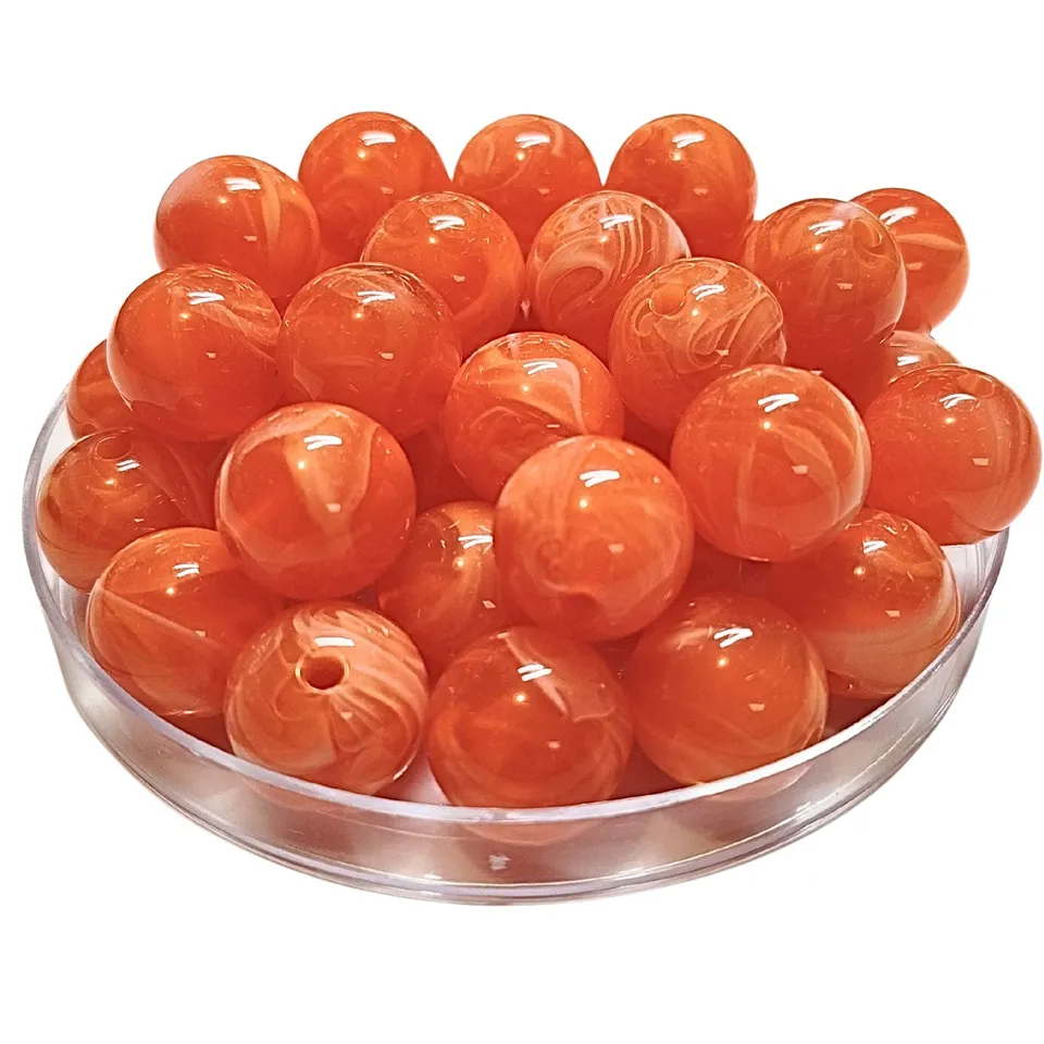 ARTSHOP Boules 16MM 241 Orange marbré perles x15 UV