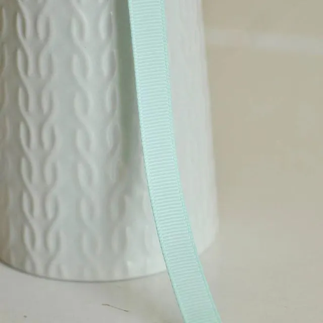 Gingerlily Ruban G533 gros grain bleu-vert clair 1cm 1 mètre