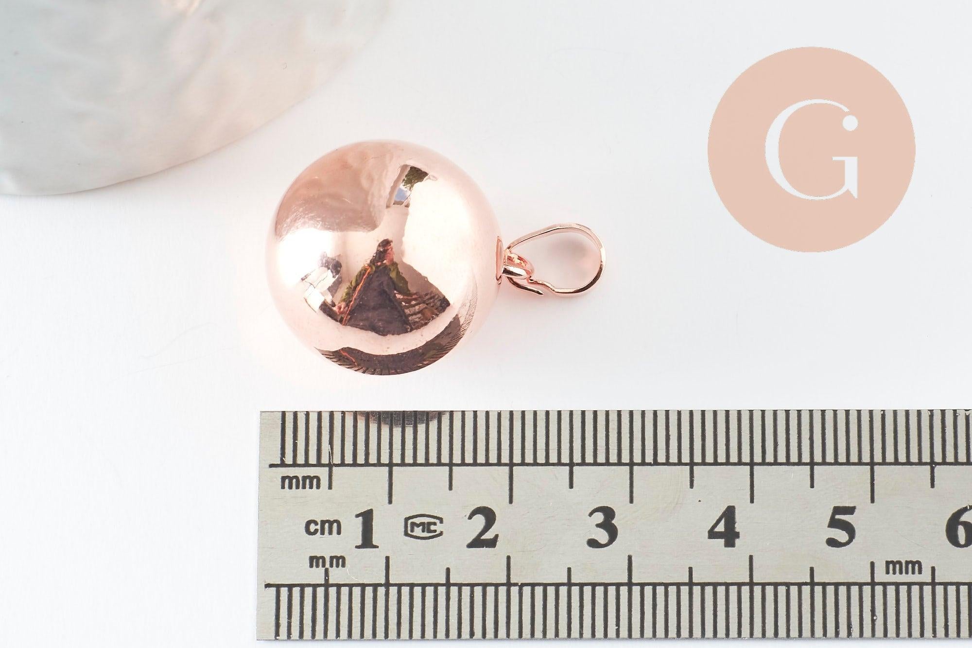 Gingerlily Pendentif bola harmonie G9457 or rose 24mm x1