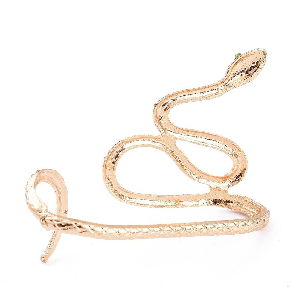 Gingerlily Bracelet jonc serpent G6079 zamac doré 73mm réglable