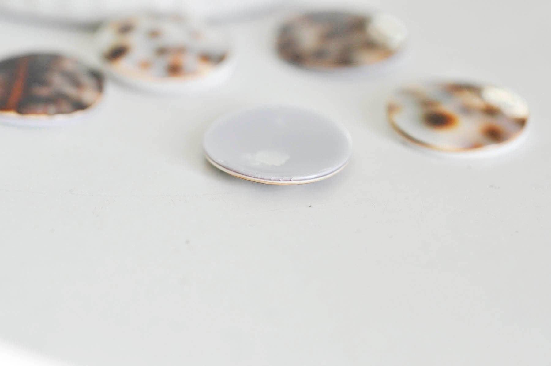 Gingerlily Cabochon nacre léopard rond 18mm les 10