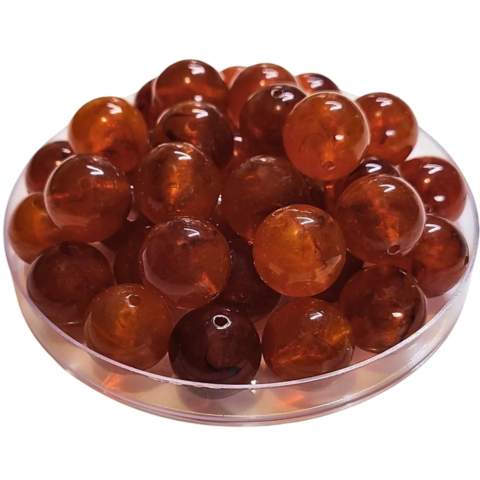 ARTSHOP Boules 16MM 380 perles caramel marbré x15