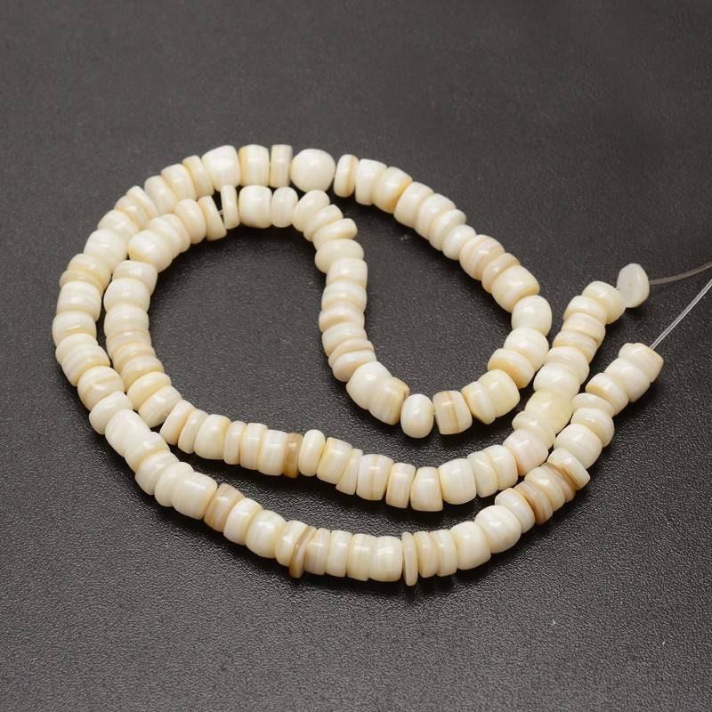 Gingerlily Perles G531 perles coquillage beige nacre 6-7mm