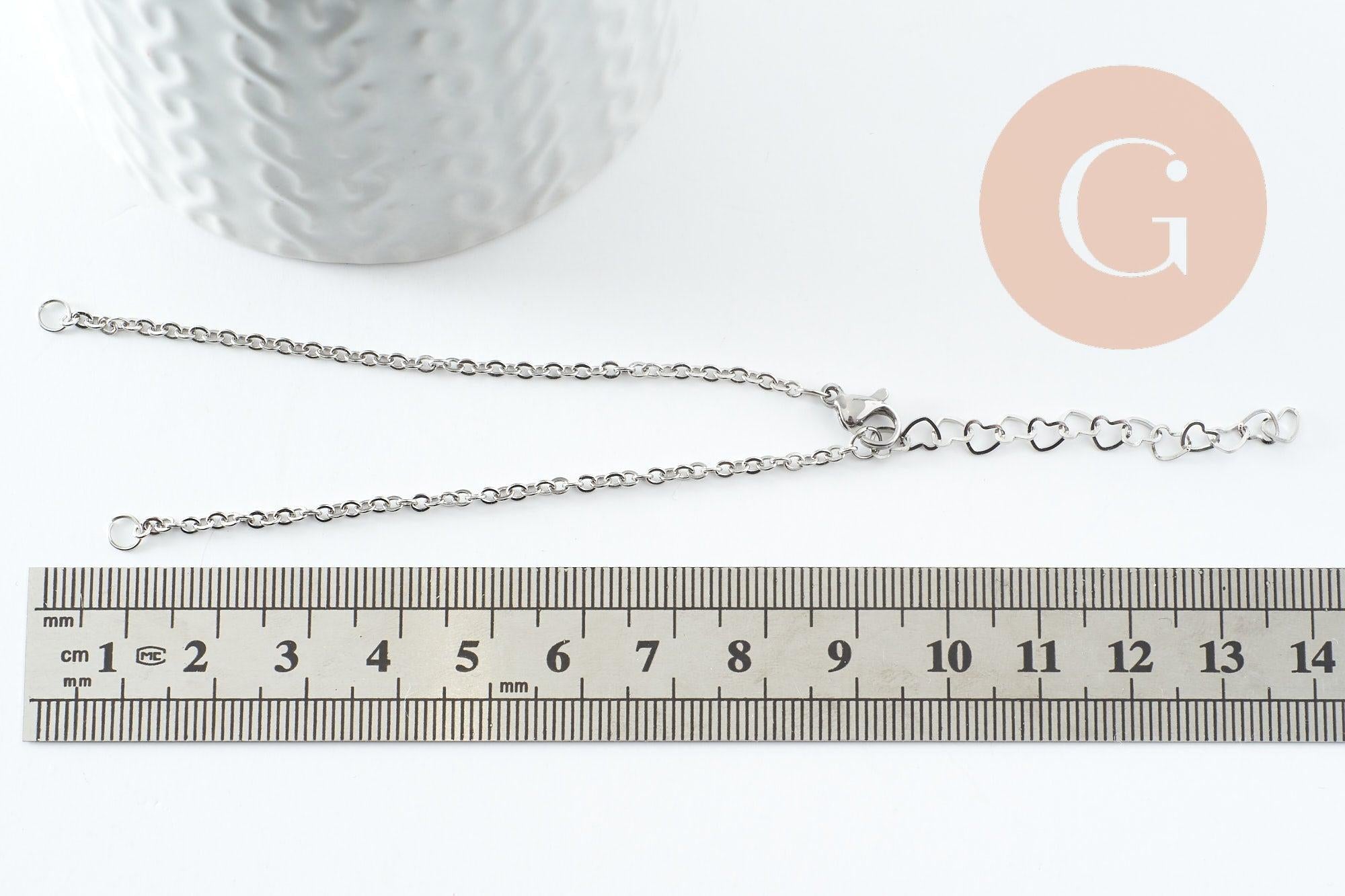 Gingerlily Apprêts DIY base bracelet acier 18cm G9499