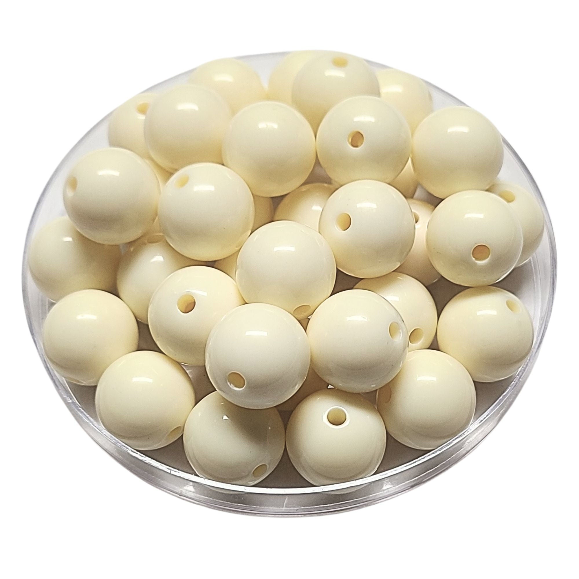 ARTSHOP 138 boules acrylique brillantes ivoire 16mm x1 boule