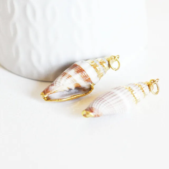 Gingerlily G2665 pendentif coquillage spirale doré 38mm